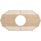 Ekena Millwork Chrysler Wood Fretwork Pierced Ceiling Medallion, Alder, 32"W x 16"H x 8 3/8"ID x 3/8"T CMWP32X16X0375CSAL - alternate 1